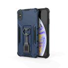 For iPhone XS Max Peacock Style PC + TPU Protective Case with Bottle Opener(Dark Blue) - 1