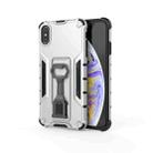 For iPhone XS Max Peacock Style PC + TPU Protective Case with Bottle Opener(Silver) - 1