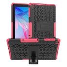 For Huawei MatePad T10/T10S/Enjoy 2 Tire Texture Shockproof TPU+PC Protective Case with Holder(Pink) - 1