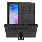 For Huawei MatePad T10/T10S/Enjoy 2 Tire Texture Shockproof TPU+PC Protective Case with Holder(Black) - 1