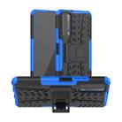 For Huawei P Smart(2021)/Y7a Tire Texture Shockproof TPU+PC Protective Case with Holder(Blue) - 1