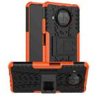 For Xiaomi Mi 10T Lite 5G Tire Texture Shockproof TPU+PC Protective Case with Holder(Orange) - 1