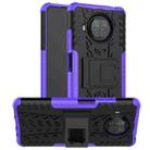 For Xiaomi Mi 10T Lite 5G Tire Texture Shockproof TPU+PC Protective Case with Holder(Purple) - 1