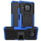 For Xiaomi Mi 10T Lite 5G Tire Texture Shockproof TPU+PC Protective Case with Holder(Blue) - 1