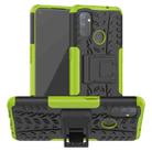 For OnePlus Nord N100 Tire Texture Shockproof TPU+PC Protective Case with Holder(Green) - 1