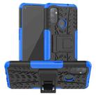 For OnePlus Nord N100 Tire Texture Shockproof TPU+PC Protective Case with Holder(Blue) - 1