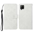 For Samsung Galaxy A12 Ethnic Style Embossed Pattern Horizontal Flip Leather Case with Holder & Card Slots & Wallet & Lanyard(White) - 1