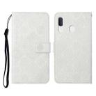 For Samsung Galaxy A20e Ethnic Style Embossed Pattern Horizontal Flip Leather Case with Holder & Card Slots & Wallet & Lanyard(White) - 1