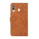 For Samsung Galaxy A20s Ethnic Style Embossed Pattern Horizontal Flip Leather Case with Holder & Card Slots & Wallet & Lanyard(Brown) - 3