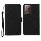 For Samsung Galaxy Note20 Ultra Ethnic Style Embossed Pattern Horizontal Flip Leather Case with Holder & Card Slots & Wallet & Lanyard(Black) - 1