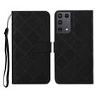 For Samsung Galaxy S21Ultra 5G Ethnic Style Embossed Pattern Horizontal Flip Leather Case with Holder & Card Slots & Wallet & Lanyard(Black) - 1