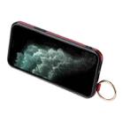 For iPhone 12 mini Glitter Powder PU+TPU Shockproof Protective Case with Holder & Card Slots & Wrist Strap (Red) - 4