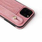 For iPhone 12 mini Glitter Powder PU+TPU Shockproof Protective Case with Holder & Card Slots & Wrist Strap (Red) - 8