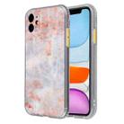 For iPhone 11 Pro Max Coloured Glaze Marble TPU + PC Protective Case (Orange) - 1