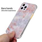 For iPhone 12 mini Coloured Glaze Marble TPU + PC Protective Case (Pink) - 4