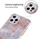 For iPhone 12 mini Coloured Glaze Marble TPU + PC Protective Case (Pink) - 5