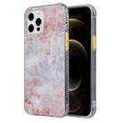 For iPhone 12 / 12 Pro Coloured Glaze Marble TPU + PC Protective Case(Orange) - 1