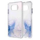 For Xiaomi Poco X3 NFC Marble Texture TPU + PC Protective Case(White Blue) - 1