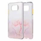 For Xiaomi Poco X3 NFC Marble Texture TPU + PC Protective Case(White Pink) - 1