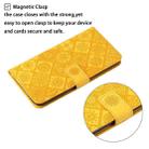 For iPhone 11 Ethnic Style Embossed Pattern Horizontal Flip Leather Case with Holder & Card Slots & Wallet & Lanyard (Yellow) - 7