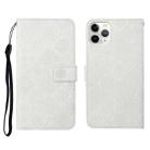 For iPhone 11 Pro Ethnic Style Embossed Pattern Horizontal Flip Leather Case with Holder & Card Slots & Wallet & Lanyard (White) - 1