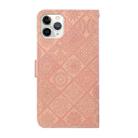 For iPhone 11 Pro Max Ethnic Style Embossed Pattern Horizontal Flip Leather Case with Holder & Card Slots & Wallet & Lanyard (Pink) - 4