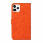 For iPhone 11 Pro Max Ethnic Style Embossed Pattern Horizontal Flip Leather Case with Holder & Card Slots & Wallet & Lanyard (Orange) - 4