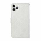 For iPhone 11 Pro Max Ethnic Style Embossed Pattern Horizontal Flip Leather Case with Holder & Card Slots & Wallet & Lanyard (White) - 4