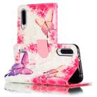 For Xiaomi Mi CC9e 3D Pattern Colored Drawing Horizontal Flip Leather Case with Holder & Card Slots & Wallet & Lanyard(Pink Butterfly) - 1