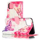 For Google Pixel 4XL 3D Pattern Colored Drawing Horizontal Flip Leather Case with Holder & Card Slots & Wallet & Lanyard(Pink Butterfly) - 1