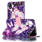 For Xiaomi Redmi 7A 3D Pattern Colored Drawing Horizontal Flip Leather Case with Holder & Card Slots & Wallet & Lanyard(Purple Butterfly) - 1