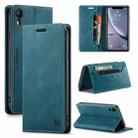 For iPhone XR AutSpace A01 Retro Skin-feel Crazy Horse Texture Horizontal Flip Leather Case with Holder & Card Slots & Wallet & RFID(Blue) - 1