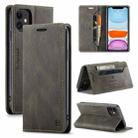 For iPhone 11 AutSpace A01 Retro Skin-feel Crazy Horse Texture Horizontal Flip Leather Case with Holder & Card Slots & Wallet & RFID (Coffee) - 1