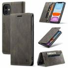 For iPhone 11 Pro Max AutSpace A01 Retro Skin-feel Crazy Horse Texture Horizontal Flip Leather Case with Holder & Card Slots & Wallet & RFID (Coffee) - 1