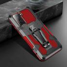 For Samsung Galaxy S21 5G Machine Armor Warrior Shockproof PC + TPU Protective Case(Red) - 1