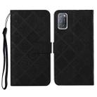 For OPPO A92 / A72 / A52 Ethnic Style Embossed Pattern Horizontal Flip Leather Case with Holder & Card Slots & Wallet & Lanyard(Black) - 1