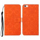 For OPPO F1s Ethnic Style Embossed Pattern Horizontal Flip Leather Case with Holder & Card Slots & Wallet & Lanyard(Orange) - 1