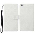For OPPO F1s Ethnic Style Embossed Pattern Horizontal Flip Leather Case with Holder & Card Slots & Wallet & Lanyard(White) - 1