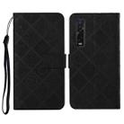 For OPPO Find X2 Pro Ethnic Style Embossed Pattern Horizontal Flip Leather Case with Holder & Card Slots & Wallet & Lanyard(Black) - 1