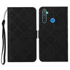 For OPPO Realme 5 Ethnic Style Embossed Pattern Horizontal Flip Leather Case with Holder & Card Slots & Wallet & Lanyard(Black) - 1