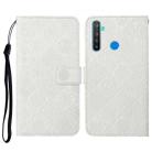 For OPPO Realme 5 Ethnic Style Embossed Pattern Horizontal Flip Leather Case with Holder & Card Slots & Wallet & Lanyard(White) - 1