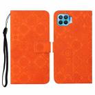 For OPPO Reno4 Lite Ethnic Style Embossed Pattern Horizontal Flip Leather Case with Holder & Card Slots & Wallet & Lanyard(Orange) - 1