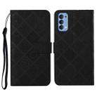 For OPPO Reno4 Pro Ethnic Style Embossed Pattern Horizontal Flip Leather Case with Holder & Card Slots & Wallet & Lanyard(Black) - 1