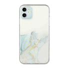 For iPhone 11 Hollow Marble Pattern TPU Straight Edge Fine Hole Protective Case (Grey) - 1