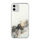 For iPhone 11 Hollow Marble Pattern TPU Straight Edge Fine Hole Protective Case (Black) - 1