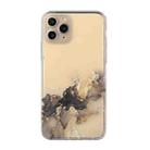 For iPhone 11 Pro Hollow Marble Pattern TPU Straight Edge Fine Hole Protective Case (Black) - 1