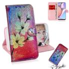 For Galaxy  A10s Colored Drawing Pattern Colorful Magnetic Buckle Horizontal Flip PU Leather Case with Holder & Card Slots & Wallet & Lanyard(Magnolia) - 1