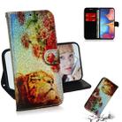 For Galaxy M30s Colored Drawing Pattern Colorful Magnetic Buckle Horizontal Flip PU Leather Case with Holder & Card Slots & Wallet & Lanyard(Tiger Rose) - 1