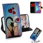For Galaxy M30s Colored Drawing Pattern Colorful Magnetic Buckle Horizontal Flip PU Leather Case with Holder & Card Slots & Wallet & Lanyard(Love Cat) - 1
