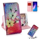 For Xiaomi Redmi Note 8 Colored Drawing Pattern Colorful Magnetic Buckle Horizontal Flip PU Leather Case with Holder & Card Slots & Wallet & Lanyard(Magnolia) - 1